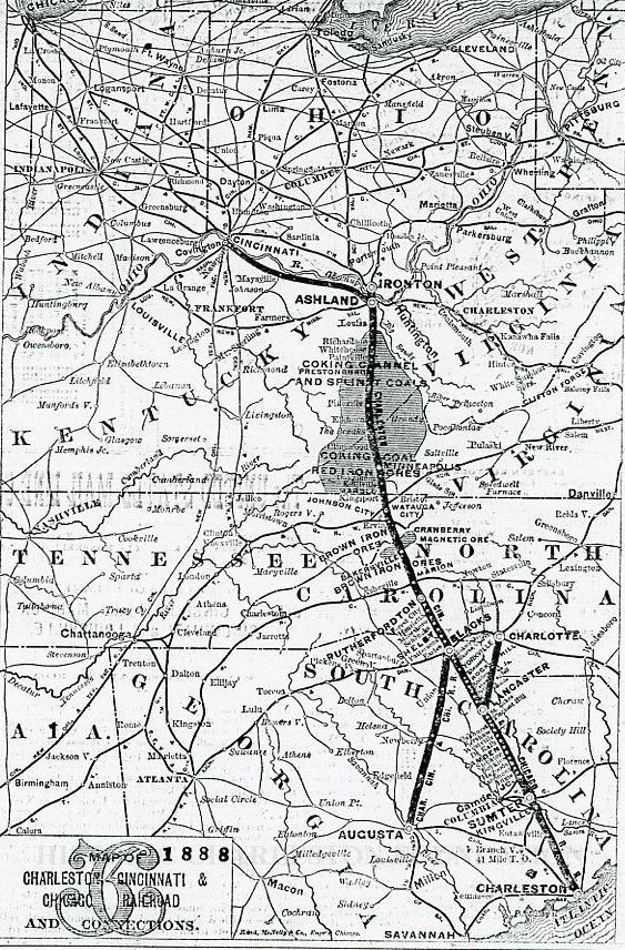 Charleston Cincinnati and Chicago Railroad - 3Cs - CC&C